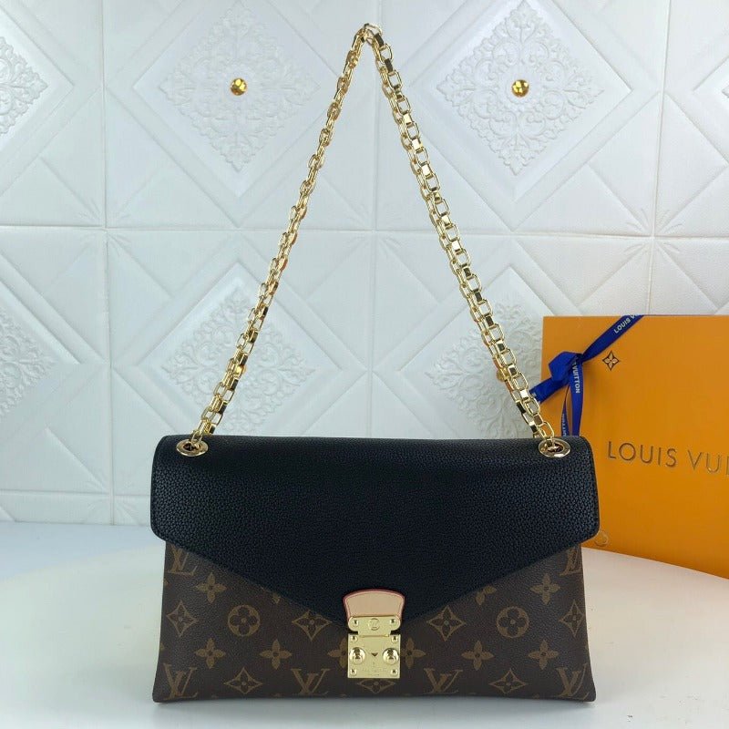 ZENVIA - Canvas Pallas Chain Shoulder Bag Black