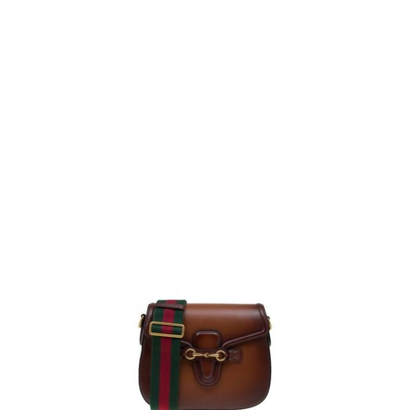 ZENVIA - Lady Web Saddle Leather Bag Brown