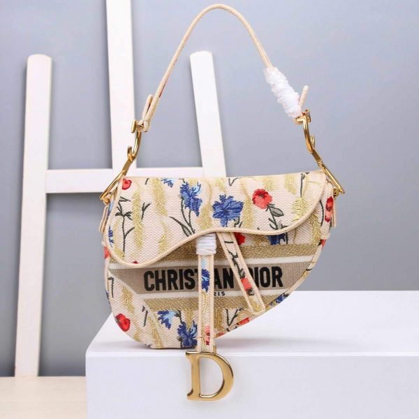 ZENVIA - Multicolor Flowers Embroidery Saddle Bag