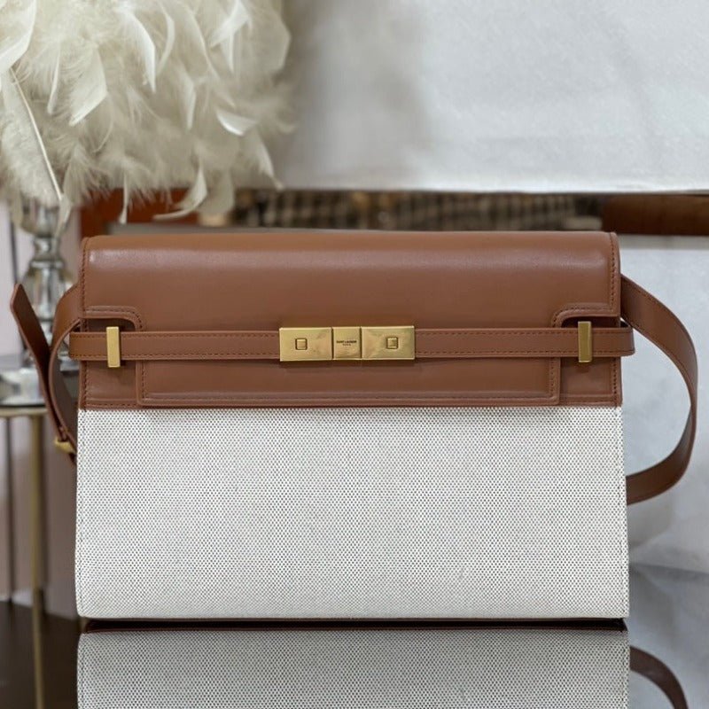 ZENVIA - MANHATTAN SHOULDER BAG IN BOX MILK/BROWN