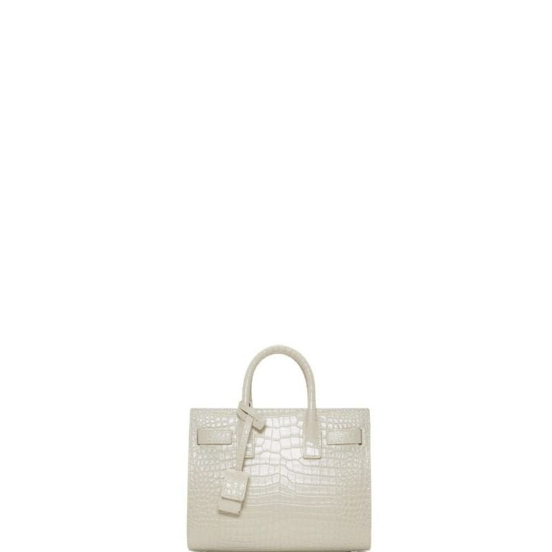 ZENVIA - NANO CLASSIC SAC DE JOUR BAG CROC WHITE