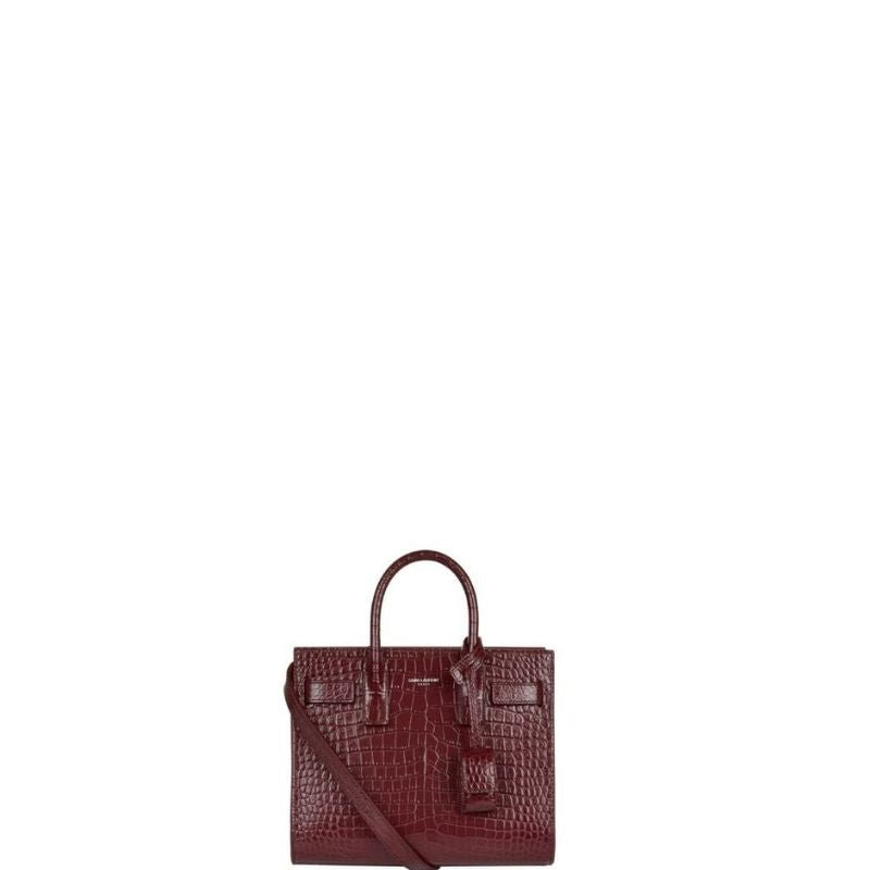 ZENVIA - NANO CLASSIC SAC DE JOUR BAG CROC BURGUNDY