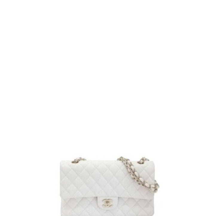 ZENVIA - Lambskin Classic Double Flap Bag White