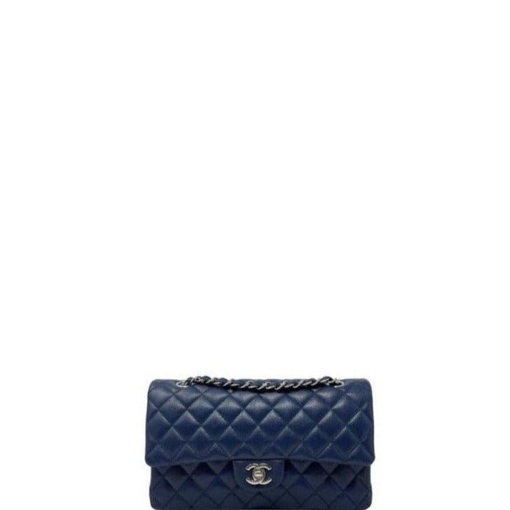 ZENVIA - Caviar Jumbo Shoulder Bag Blue