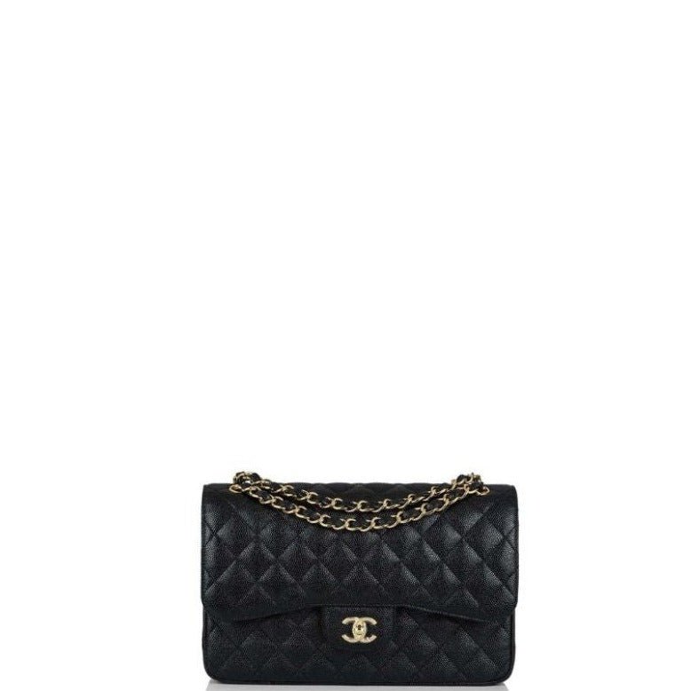 ZENVIA - Caviar Jumbo Shoulder Bag Black