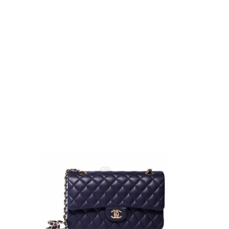 ZENVIA - Lambskin Jumbo Shoulder Bag Blue