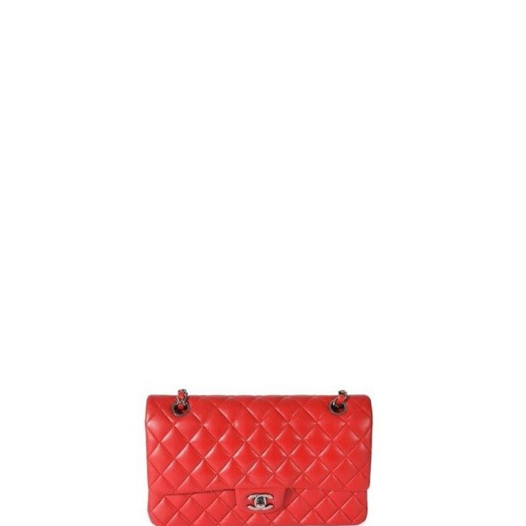 ZENVIA - Lambskin Jumbo Shoulder Bag Red